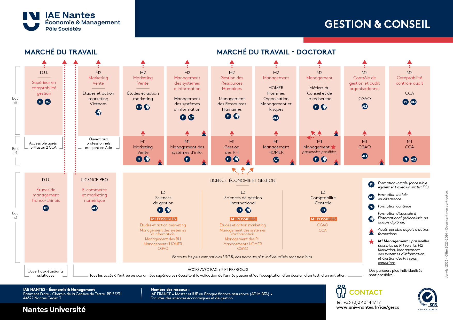 schema parcours gestion et conseil IAE Nantes